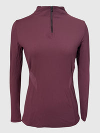Aztec Diamond Core Base Layer Top - Deep Mauve Burgundy / Size Medium