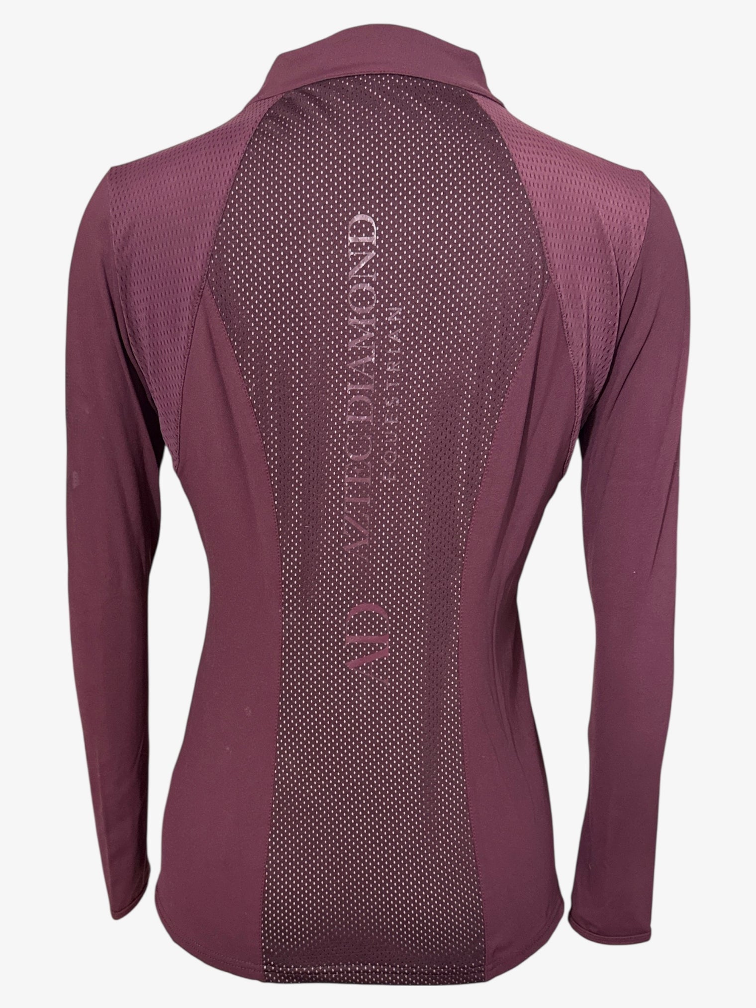 Aztec Diamond Core Base Layer Top - Deep Mauve Burgundy / Size Medium