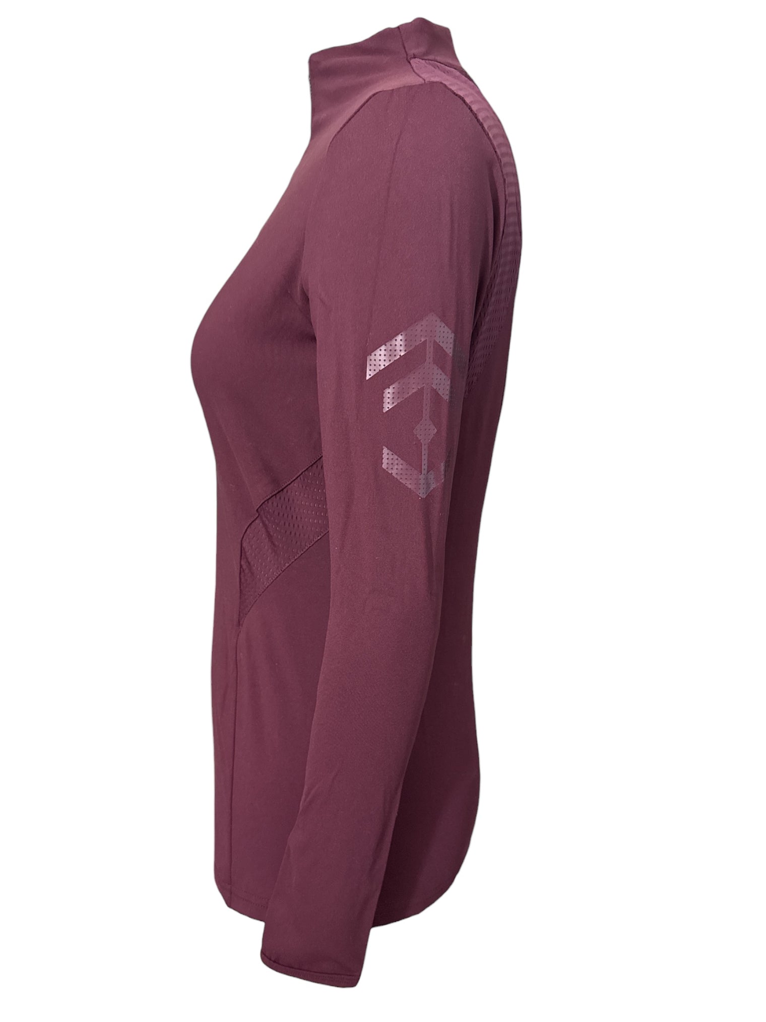 Aztec Diamond Core Base Layer Top - Deep Mauve Burgundy / Size Medium