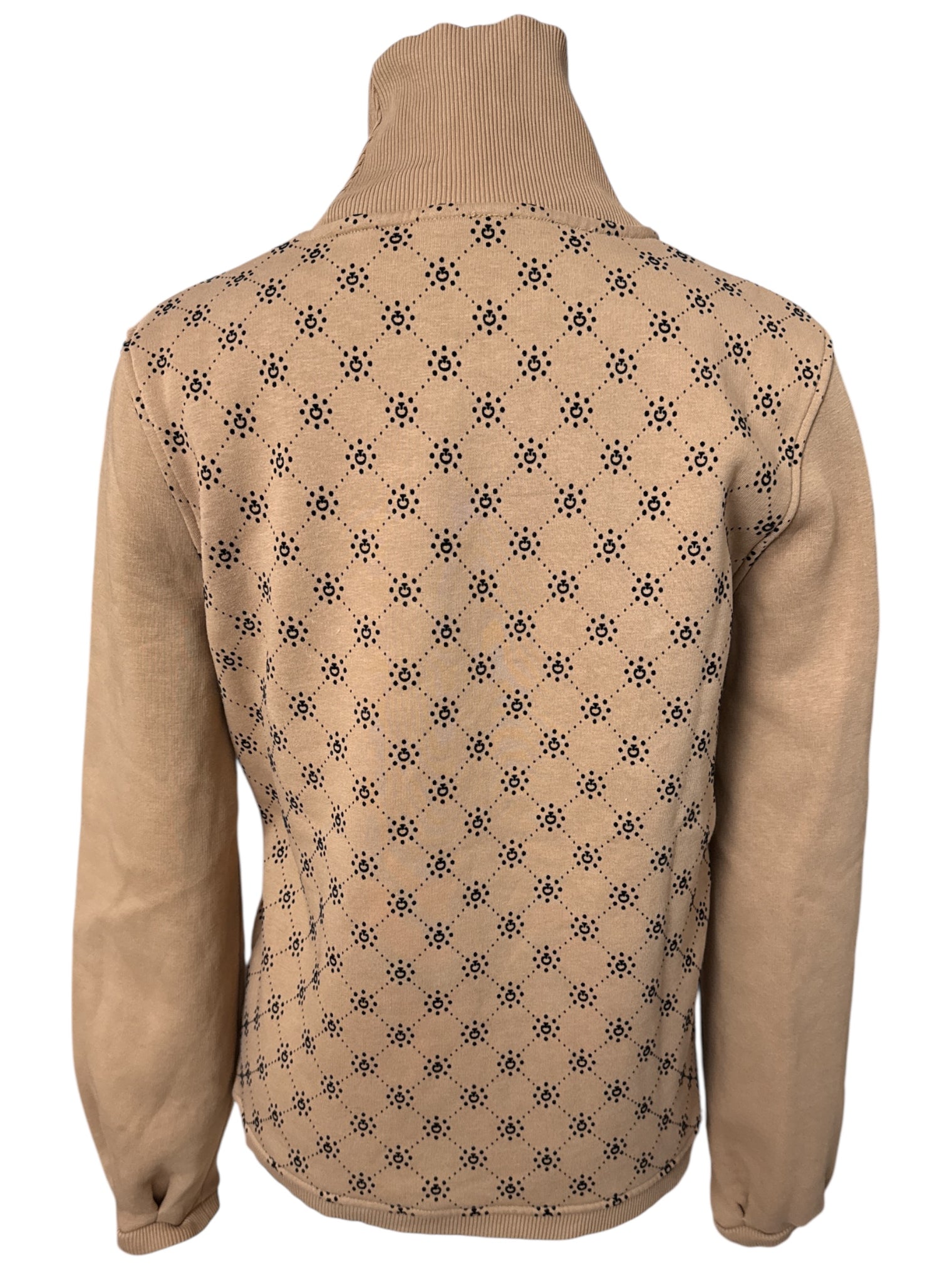 Cavalleria Toscana Women's Orbit Flock Turtleneck Sweatshirt -  Beige / Size Medium