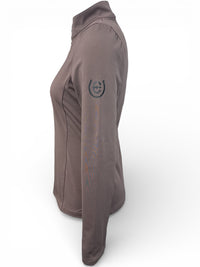 Equestrian Stockholm Long Sleeve Shirt - Mocha Brown /  Size Small