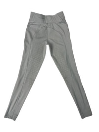 Aztec Diamond Core Riding Leggings Full Seat Grip - Light Silver Grey / Size Small