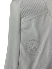 Aztec Diamond Core Riding Leggings Full Seat Grip - Light Silver Grey / Size Small