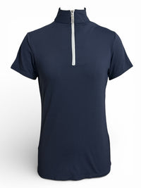 The Tailored Sportsman Women's Short Sleeve Sun Shirt - Navy Blue / Size Small