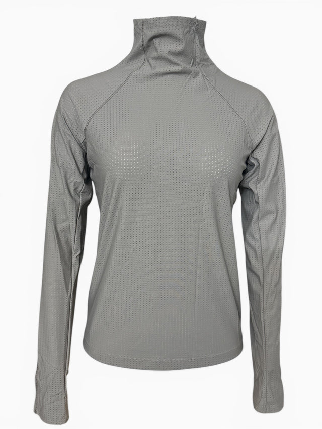 CALIA Women's Mesh Perforated Long Sleeve Top - Size XS / Dark Grey  NEW