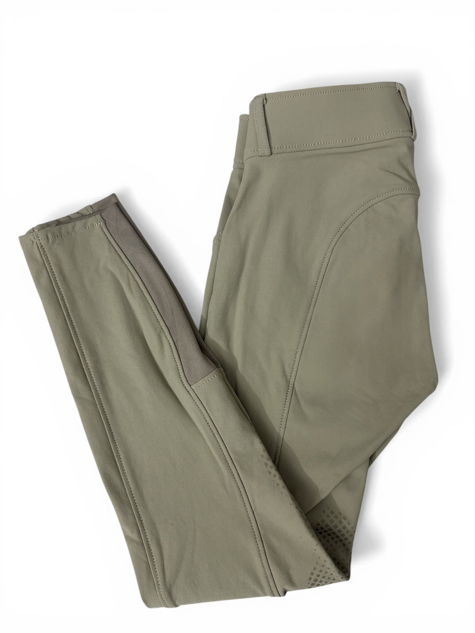 Horze Grand Prix Silicone Knee Patch Breeches - Tan / Size US 24