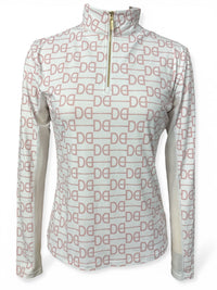 Dancing Equestrian Women's Signature Sunshirt - Pink Bit Print / Size Small