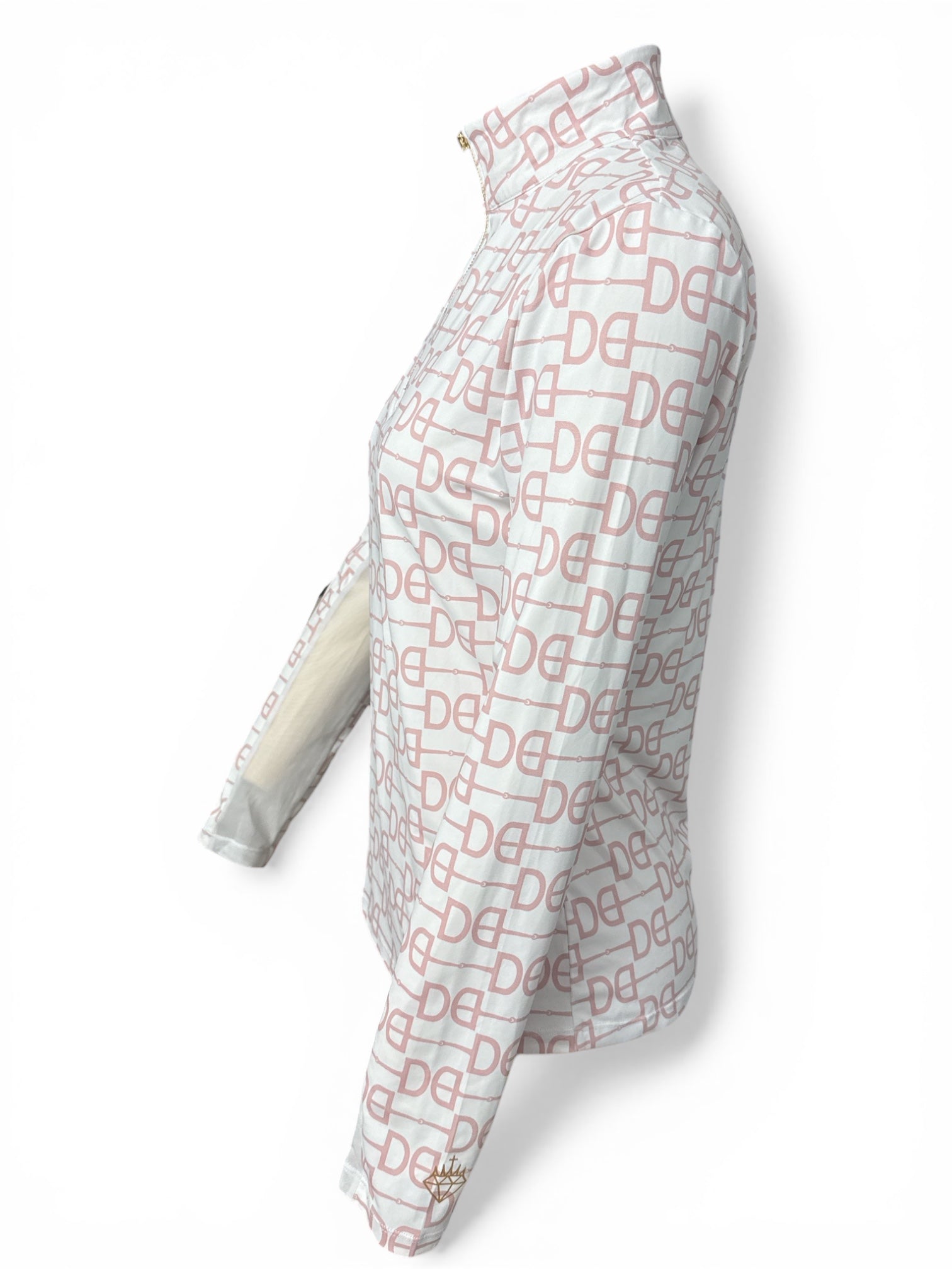 Dancing Equestrian Women's Signature Sunshirt - Pink Bit Print / Size Small