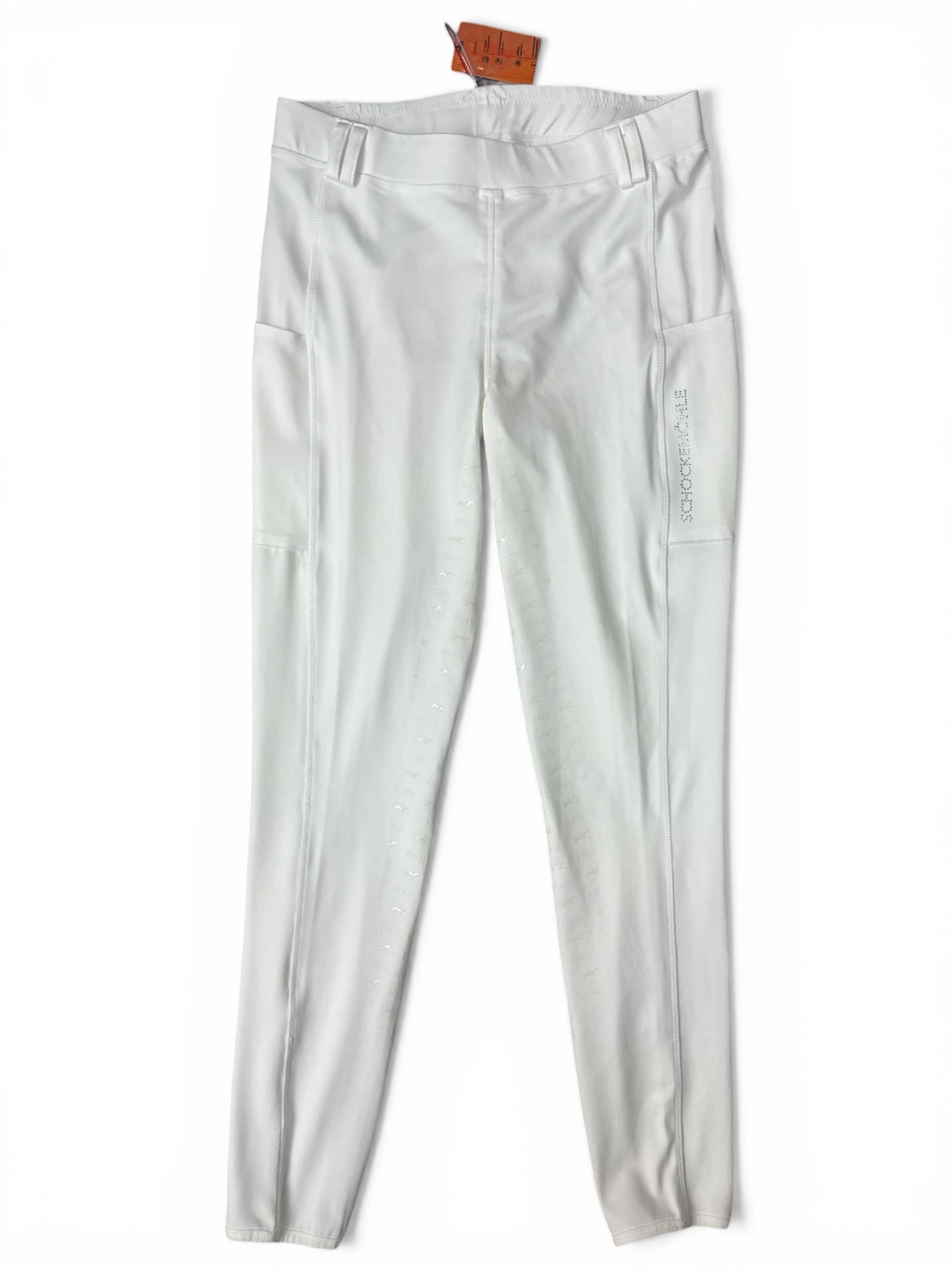 Schockemohle Glossy Full Seat Riding Tights - White / Size EU 42 (US 30)   NEW