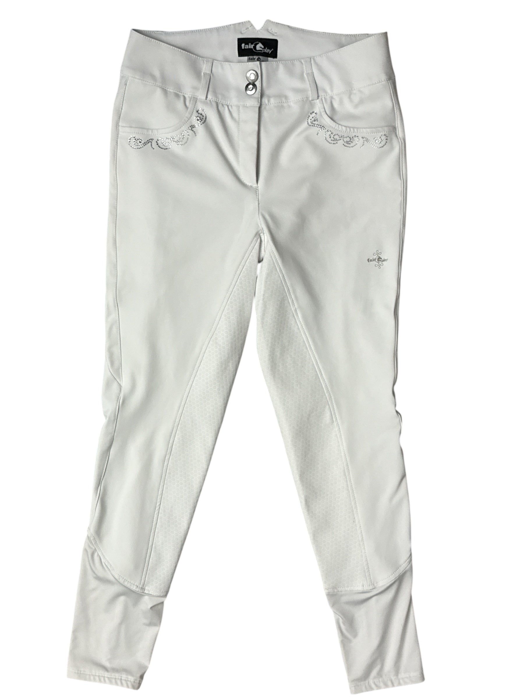 Fair Play Daisy Chic Full Seat Breeches - White / Size EU 38 (US 28)  NEW