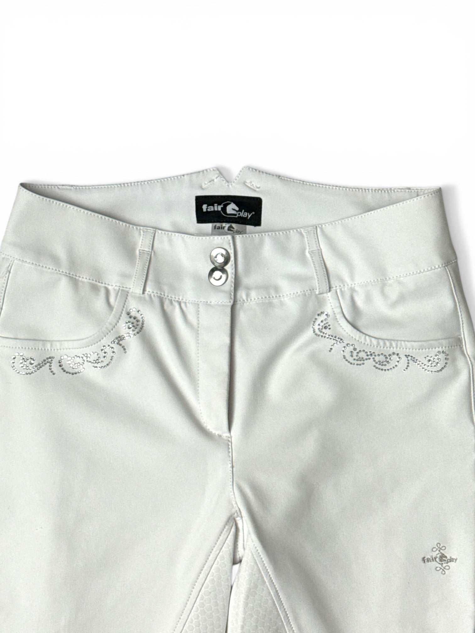 Fair Play Daisy Chic Full Seat Breeches - White / Size EU 38 (US 28)  NEW