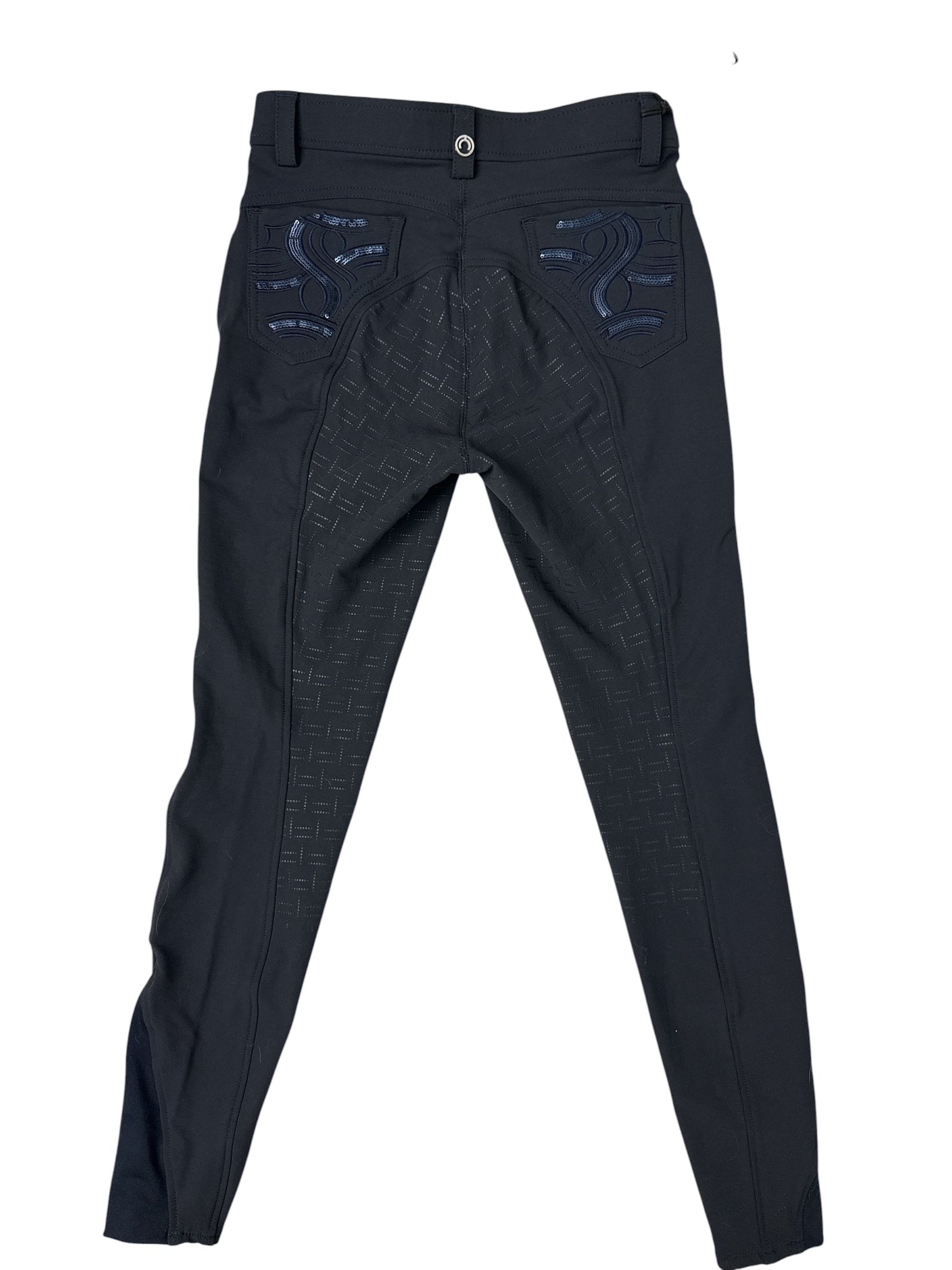 Montar Gaja Sequin Pocket Full Seat Breech - Navy / Size EU 36 (US 24) NEW