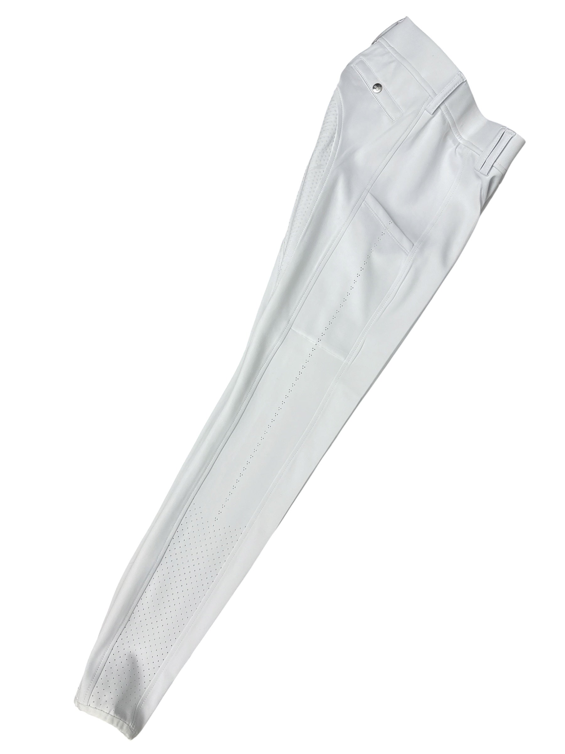 Schockemohle Air Sporty Riding Tights Full Seat - White / Size EU 36 (US 24)  NEW