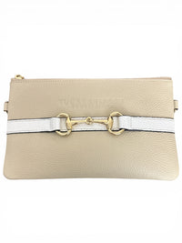 Tucker Tweed Equestrian The Wellington Wristlet - Cream / Sand   NEW