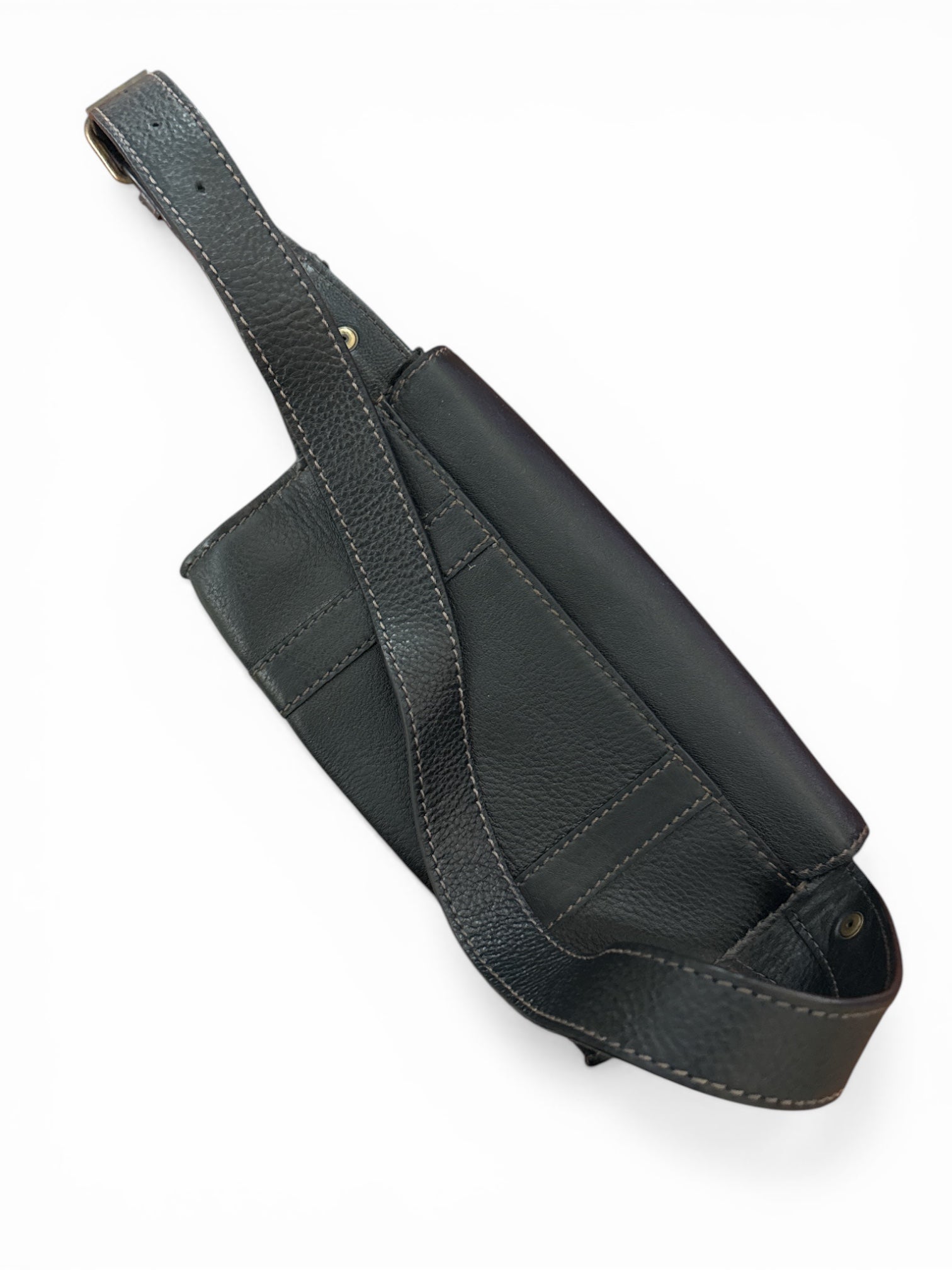 Urban Equestrian Belt Bag - Dark Brown Leather