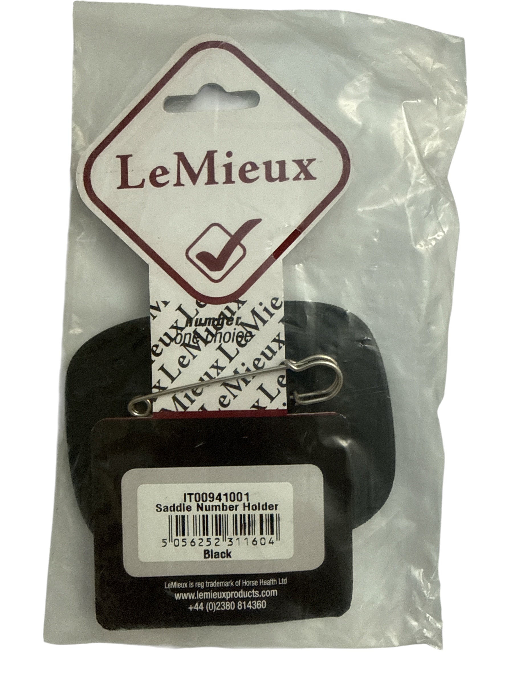 LeMieux Saddle Pad Number Holder - Black / NEW