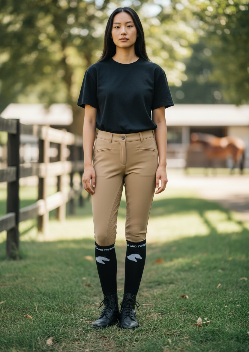 Tack and Tweed Unisex Riding Socks - Black / Light Grey