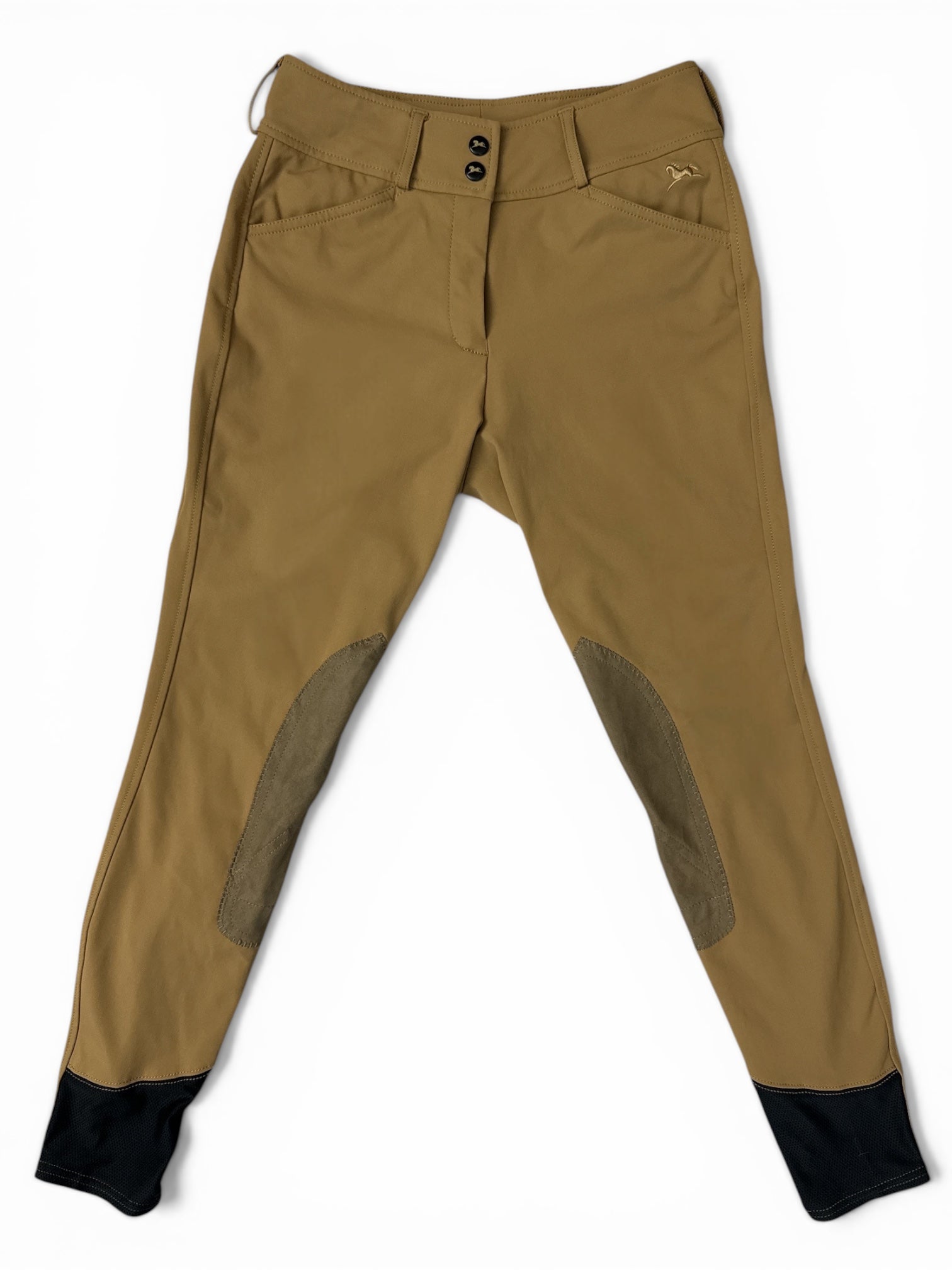 RJ Classics Anna Mid Rise Knee Patch Breech - Dijon / Size US 26 R