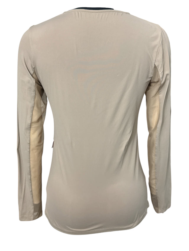 Tailored Sportsman Long Sleeve Crew Neck Sunshirt - Safari Tan / Size Small
