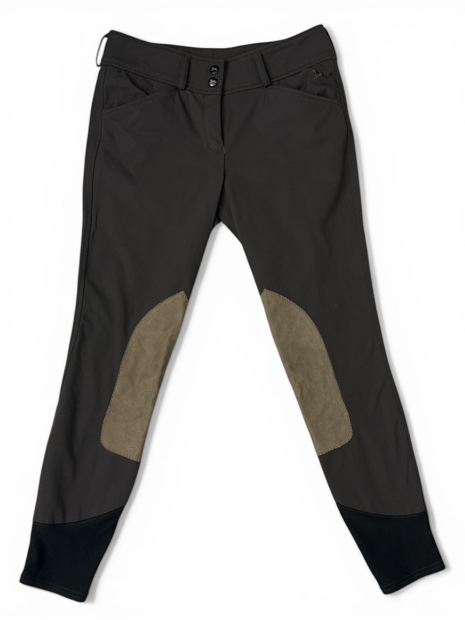 RJ Classics Anna Mid Rise Knee Patch Breech - Brown / Size US 26 R