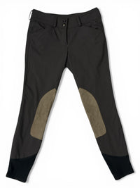 RJ Classics Anna Mid Rise Knee Patch Breech - Brown / Size US 26 R