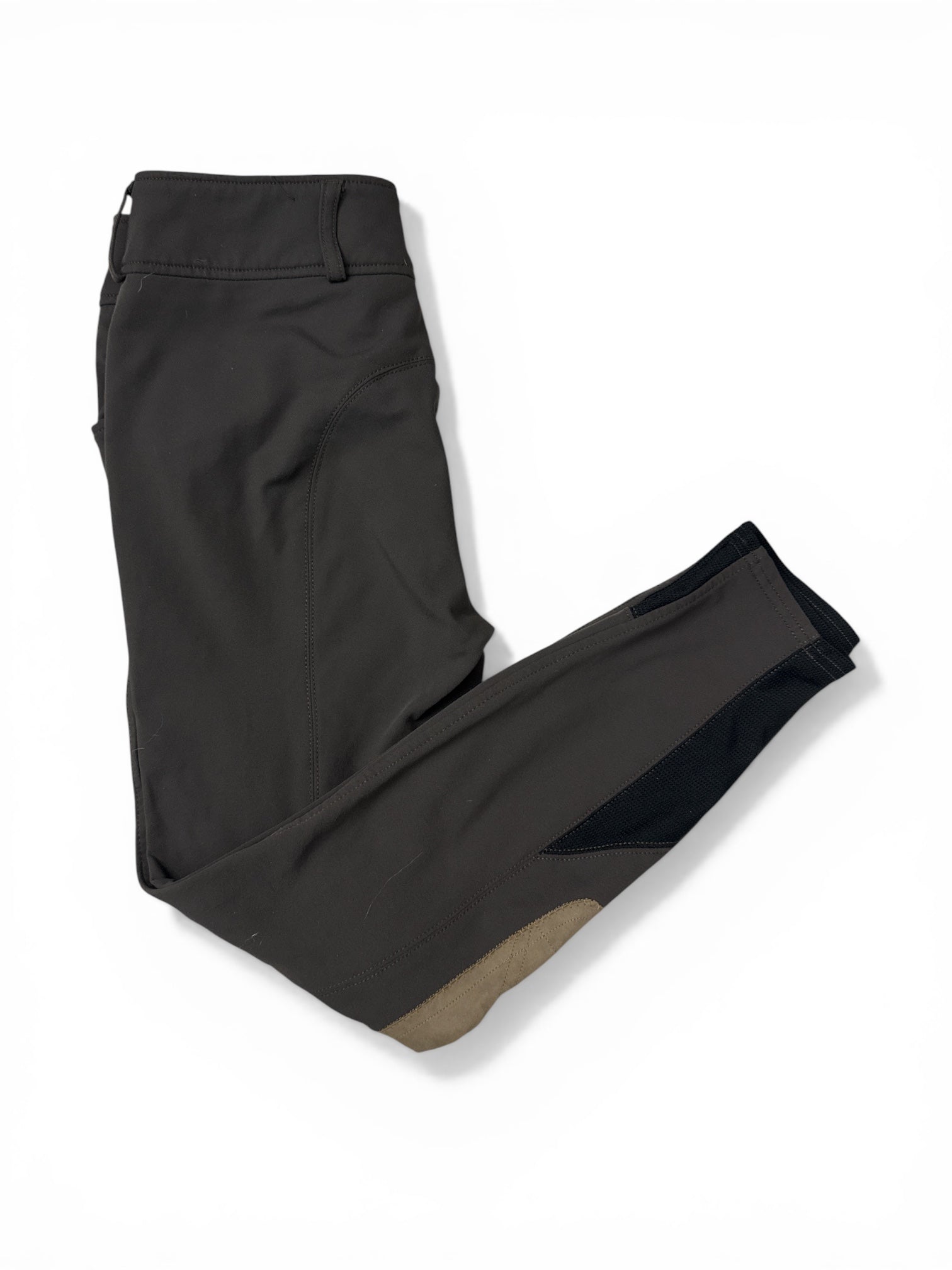 RJ Classics Anna Mid Rise Knee Patch Breech - Brown / Size US 26 R