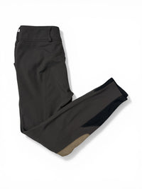 RJ Classics Anna Mid Rise Knee Patch Breech - Brown / Size US 26 R