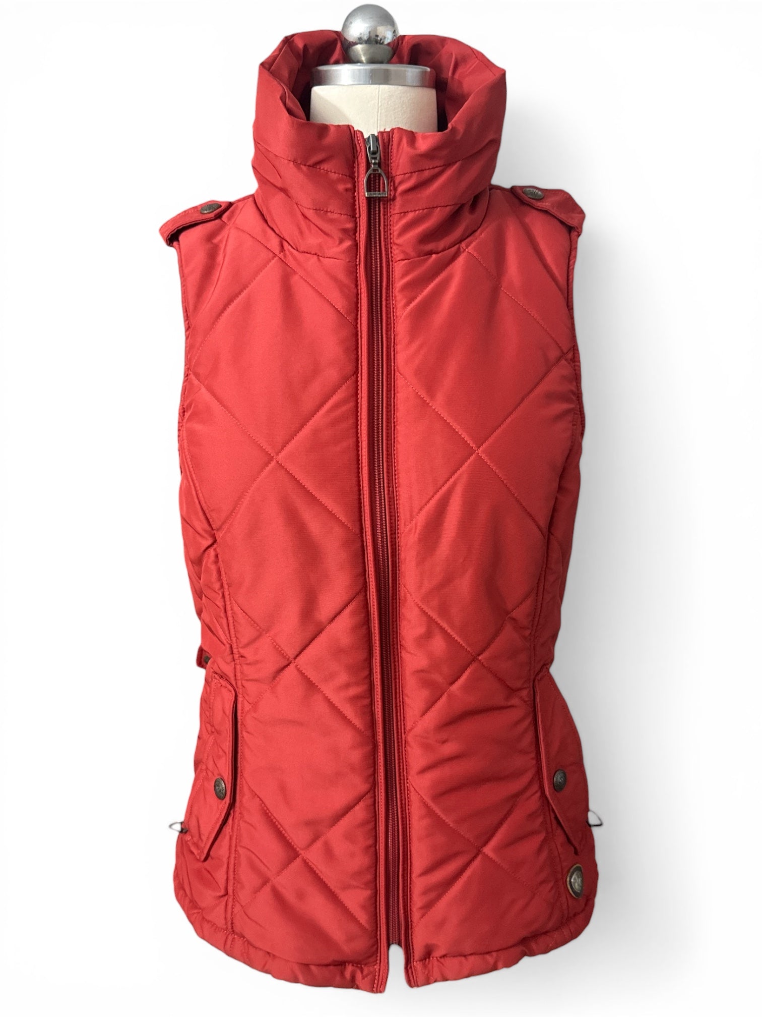 Ariat Women's Quilted Puffer Vest - Burnt Orange Rust / Size Small