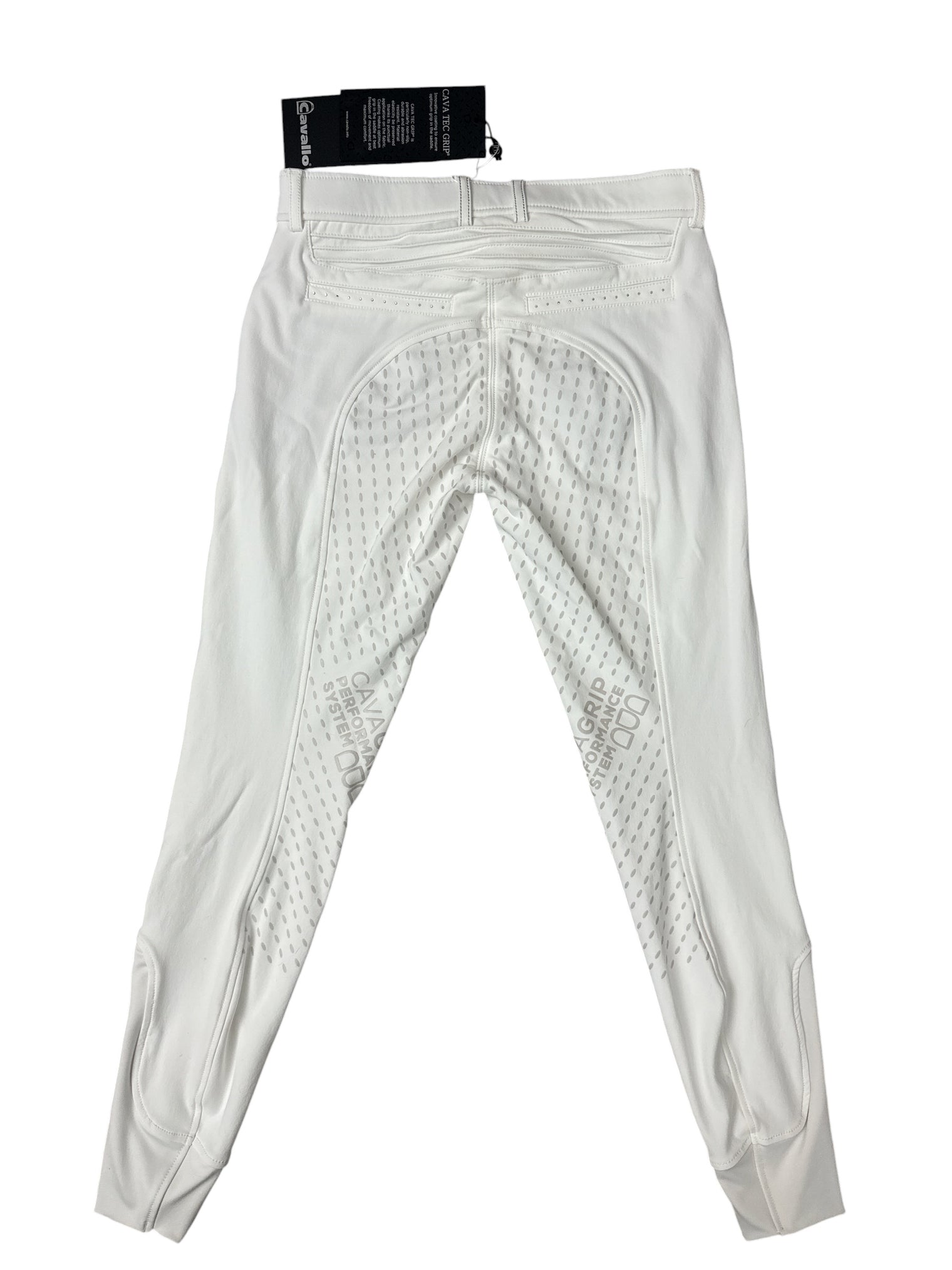 Cavallo Calima Grip Full Seat Breech - White / Size EU 34  (US 22)  NEW