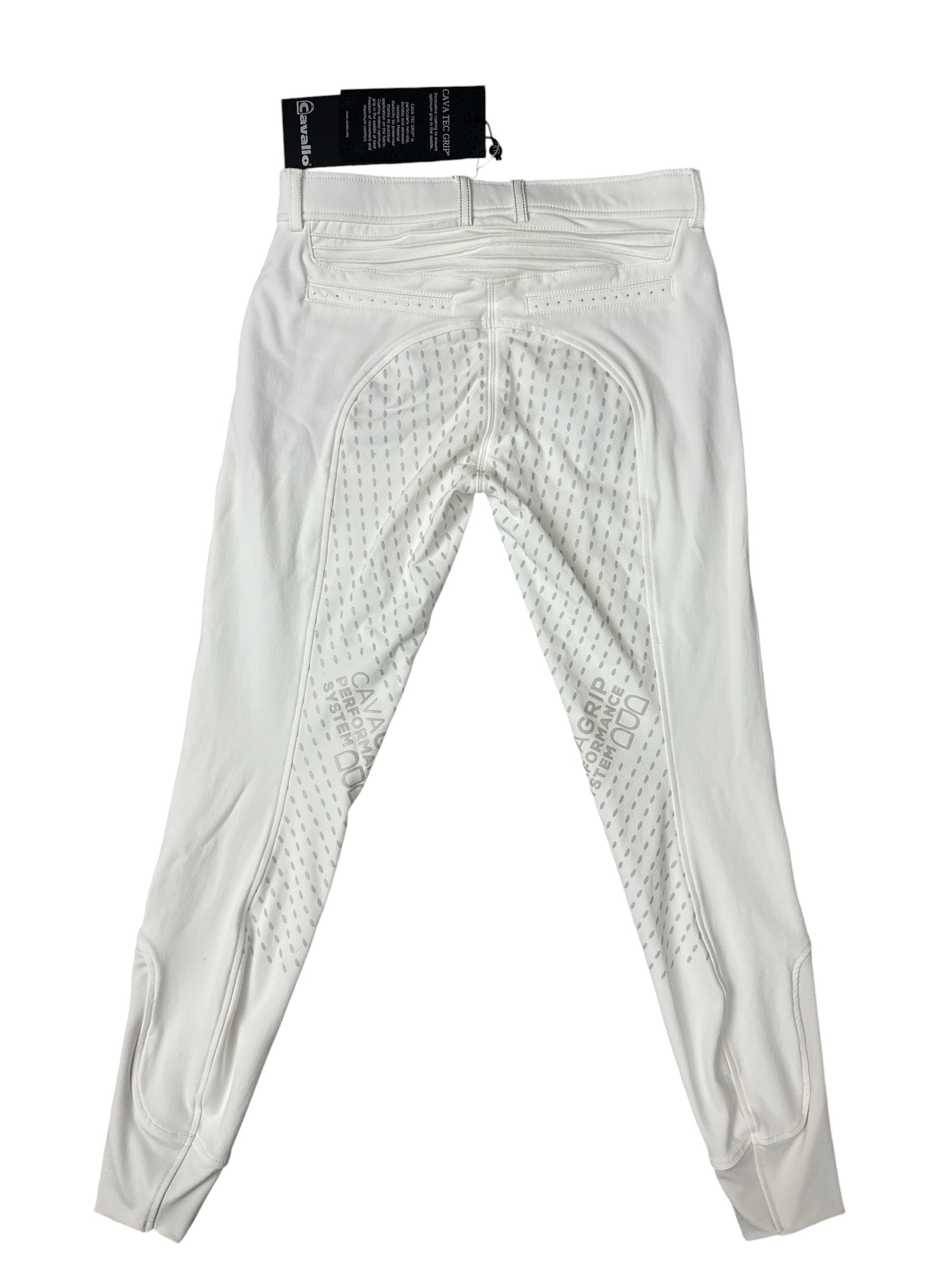 Cavallo Calima Grip Full Seat Breech - White / Size EU 34  (US 22)  NEW