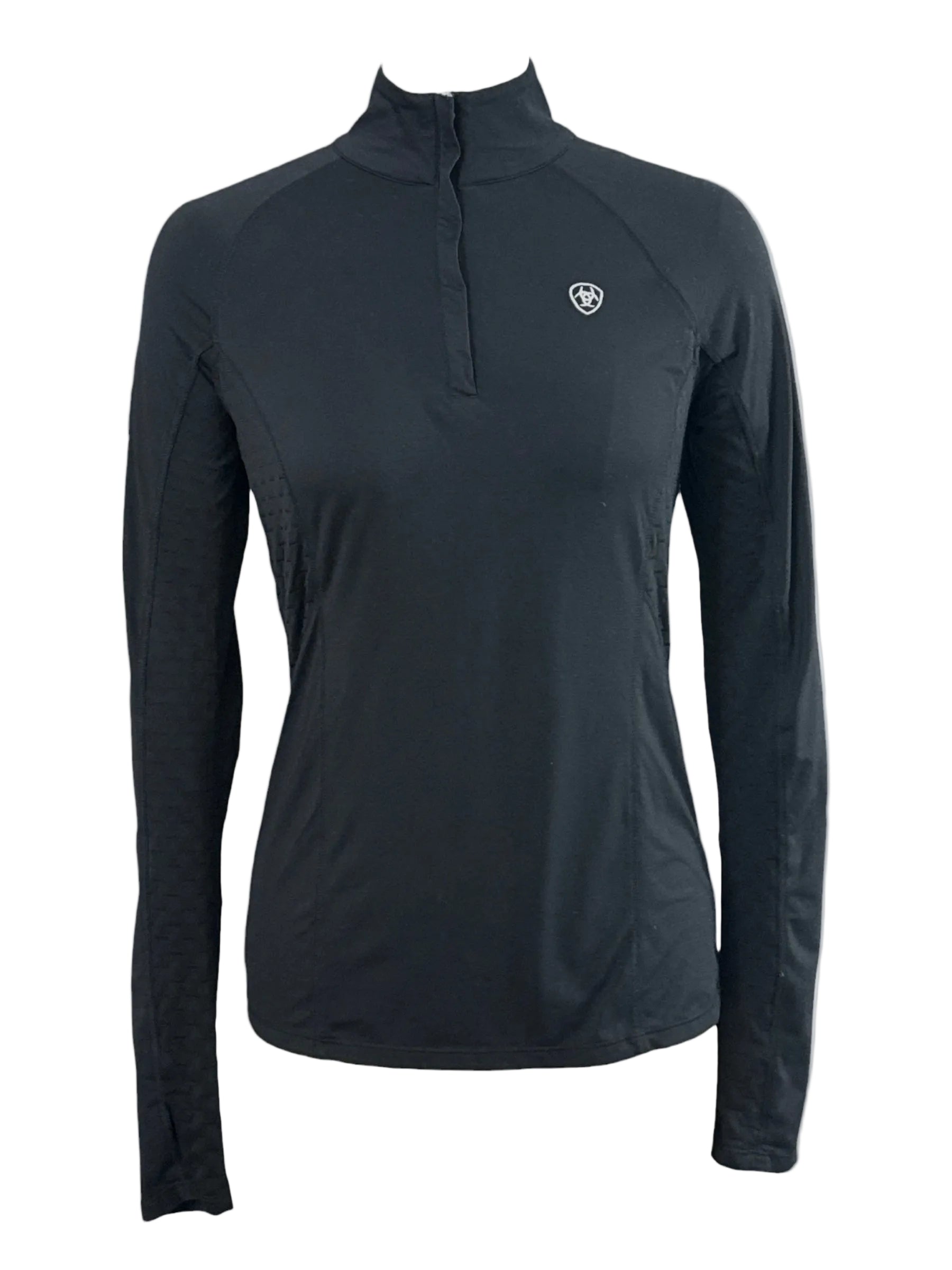 Ariat Lowell 2.0 1/4 Zip Shirt - Black / Size Small