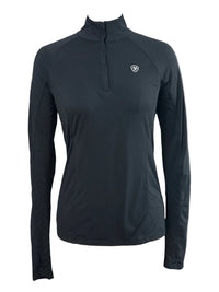 Ariat Lowell 2.0 1/4 Zip Shirt - Black / Size Small