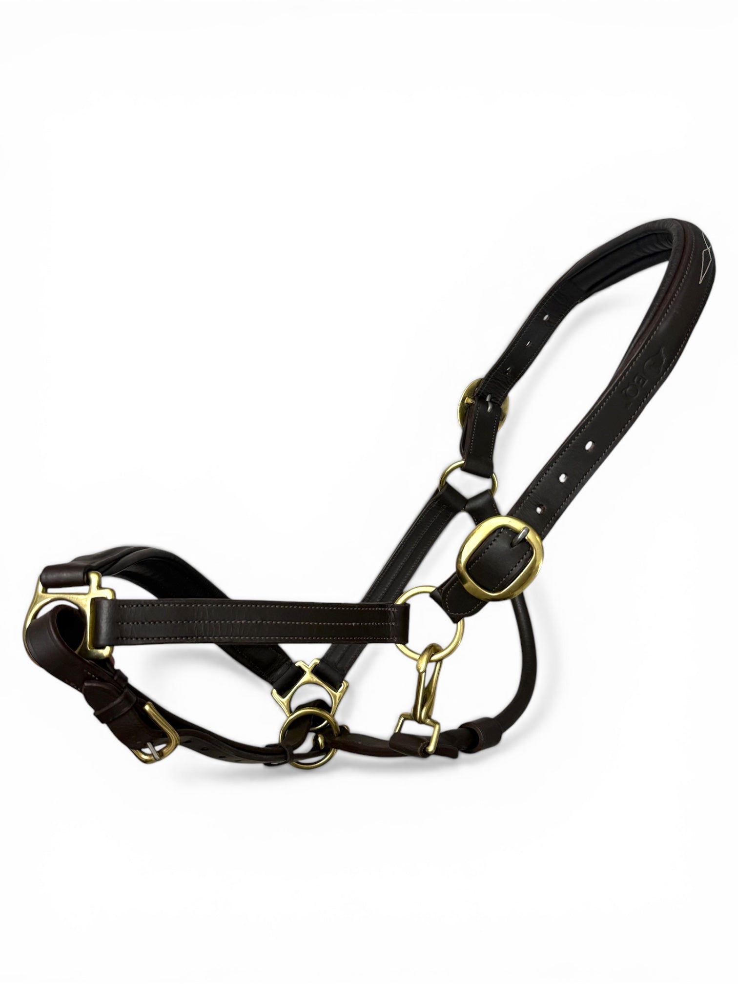 OEQ Fancy Stitched Square Raised Halter - Brown / Full Size NEW