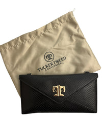 Tucker Tweed Equestrian TCor De Star Clutch - Black Lizard  NEW