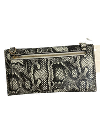 Tucker Tweed Equestrian TCor De Star Clutch - Black & White Snakeskin  NEW