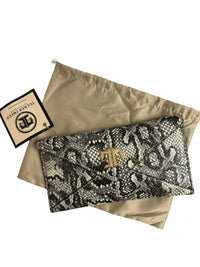 Tucker Tweed Equestrian TCor De Star Clutch - Black & White Snakeskin  NEW