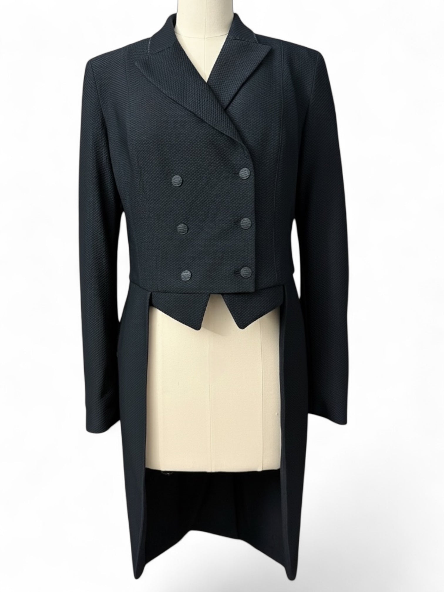 Animo Lussuria Mesh Competition Shadbelly Show Coat - Black / IT 46