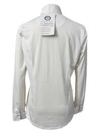Essex Classics Talent Yarn Wrap Collar Show Shirt - White with Purple  / Size Large    NEW