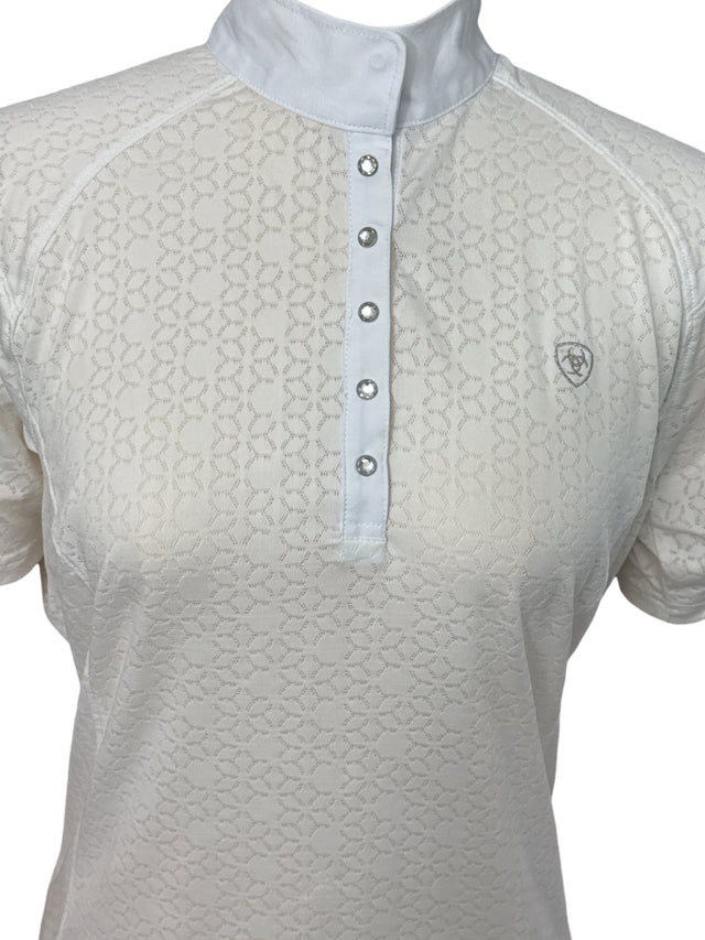 Ariat Showstopper Show Shirt Perforated - White / Size Large