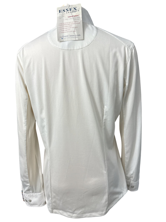 Essex Classics Talent Yarn Wrap Collar Show Shirt - White with Stripes / Size Large NEW