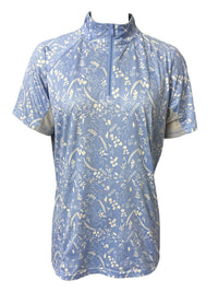 SmartPak Piper Sunshirt - Light Blue Floral/ Size Large