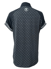 Novella Equestrian Horse Print Sun Shirt Top - Black/ Size Large