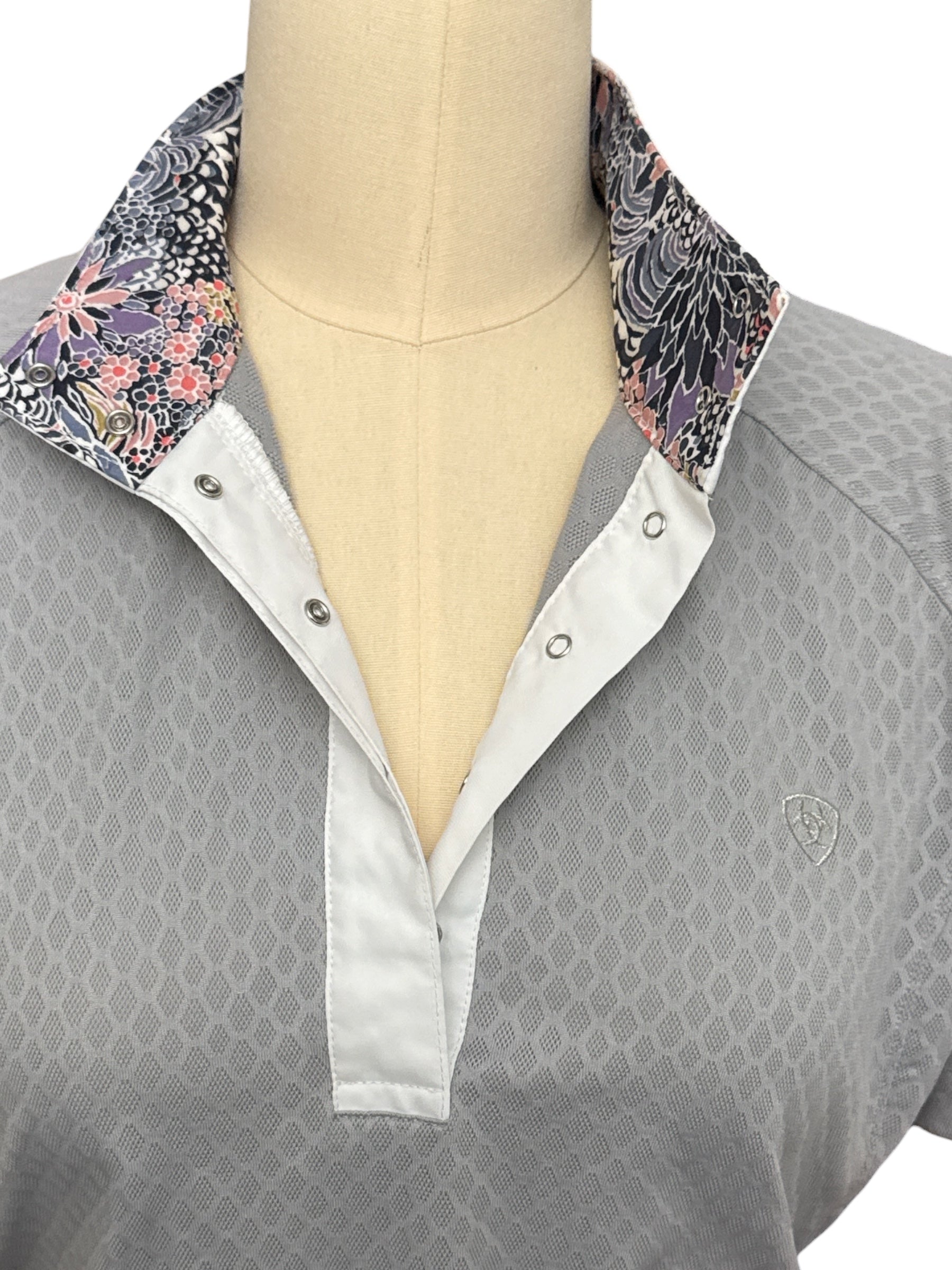 Ariat Showstopper 2.0 Show Shirt Perforated - Grey / Size Large