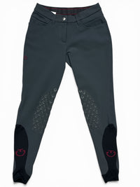 Cavalleria Toscana Women's Knee Grip Breeches - Charcoal Grey / Size IT 40 (US 26)