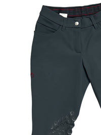 Cavalleria Toscana Women's Knee Grip Breeches - Charcoal Grey / Size IT 40 (US 26)
