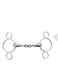 Centaur French Link 2-Ring Elevator Gag Bit  / Size 5"  NEW
