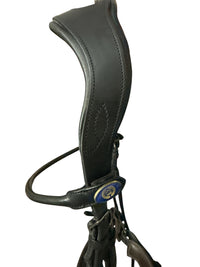 PS of Sweden GP Dressage Bridle - Black Shiny Croco / Size Cob