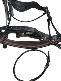 PS of Sweden GP Dressage Bridle - Black Shiny Croco / Size Cob