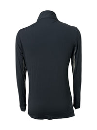 The Tailored Sportsman Women's Long Sleeve IceFil Zip Shirt -Black Gold Zipper - Size Small