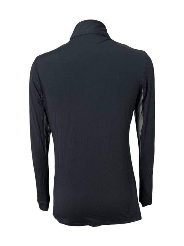 The Tailored Sportsman Women's Long Sleeve IceFil Zip Shirt -Black Gold Zipper - Size Small